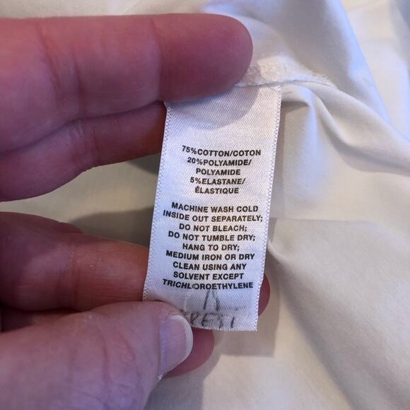 Lafayette 148 white sleeveless button down top size Medium - Picture 11 of 16